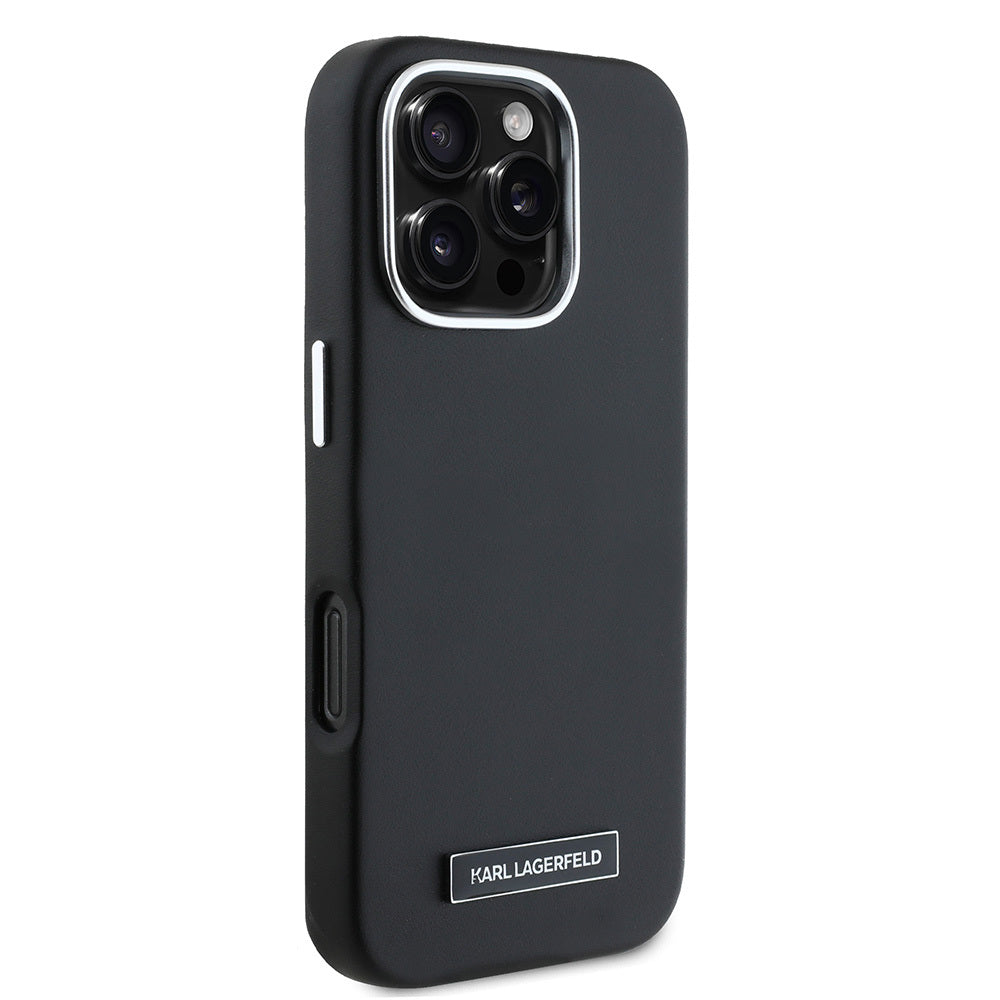 Karl Lagerfeld iPhone 16 Pro Orjinal Lisanslı Magsafe Metal Kamera ve Buton Tasarımlı Plaka Logolu PU Deri Telefon Kılıfı-4 Karl Lagerfeld iPhone 16 Pro Orjinal Lisanslı Magsafe Metal Kamera ve Buton Tasarımlı Plaka Logolu PU Deri Telefon Kılıfı-4